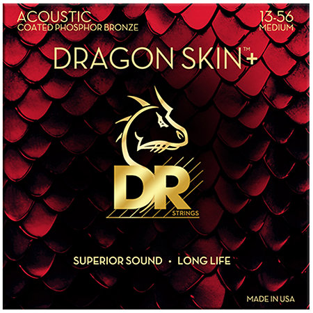 DR Strings Dragon Skin+ Phosphore Bronze 6 Cordes Medium 13-56