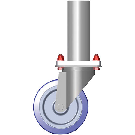 PR120F Pied à roulette simple avec frein hauteur 1.20 m ASD