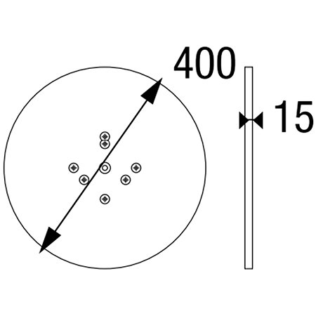 EML 40N Embase noir diamètre 400mm ASD