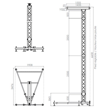 ASD STM 650 Tour de levage 6,50m 450 kg