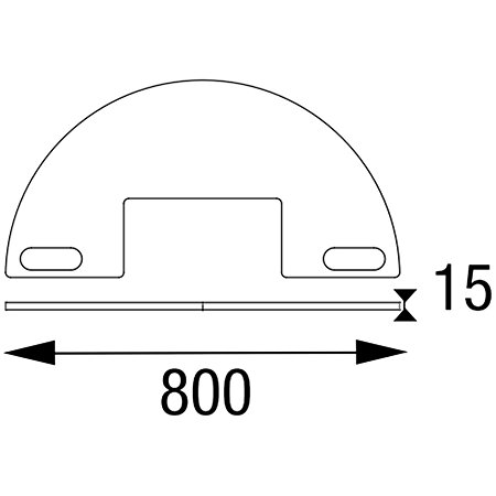 ASD EML 259/2N Demi-platine de lest noire diamètre 800mm à poser sur EML 259