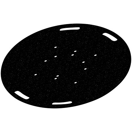 ASD EML 359N Embase lourde noire diamètre 1000mm