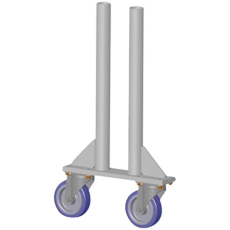 ASD PR100DF Pied à 2 roulettes avec frein hauteur 1 m