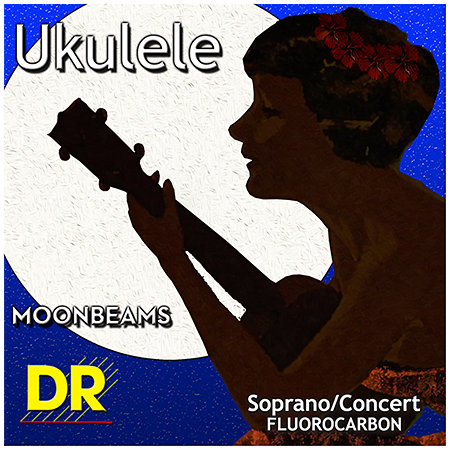 Moonbeam Ukulélé Clear Fluorocarbon Soprano/Concert DR Strings