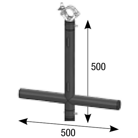 ASD TCA Barre alu fixe T avec collier