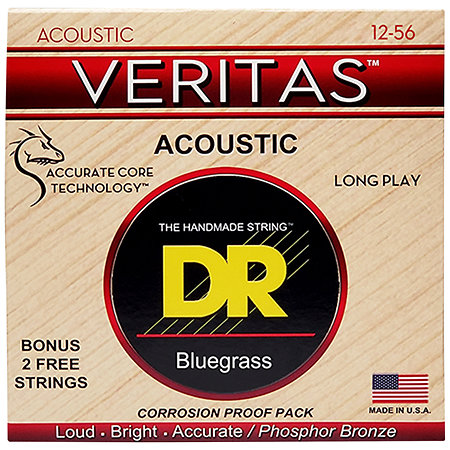 DR Strings Veritas Coated Core Technology Bluegrass 12-56