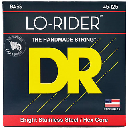 DR Strings Lo Rider Stainless Steel 5 Cordes Medium 45-125