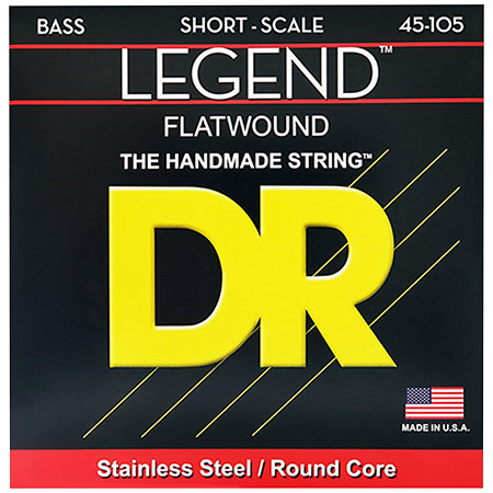 DR Strings Legend Polished Flatwound Short Scale Medium 45-105