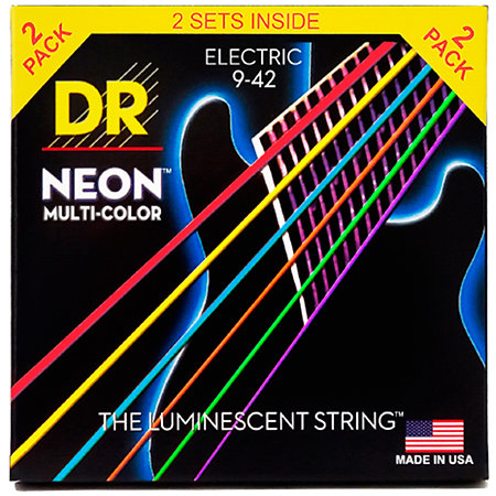 DR Strings Hi Def Neon Multi Color Light 9-42 2 Jeux