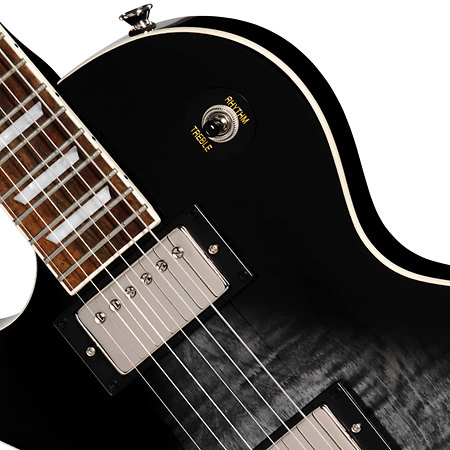 Les Paul Tribute Plus Ebony Burst Gaucher Epiphone