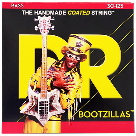 DR Strings Bootzillas Clear Coated Stainless Steel 6 Cordes Medium 30-125