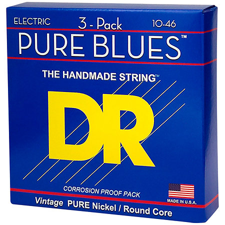 DR Strings Pure Blues Pure Nickel Medium 10-46 3 Jeux