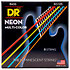 Hi Def Neon Multi Color 6 Cordes Medium 30-125 DR Strings