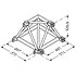 C2DH Angle structure triangulaire 2 départs aluminium ASD