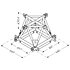 C4DDP Angle structure triangulaire 3 départs acier ASD