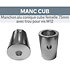 MANC CUB Manchon alu conique cube femelle 75mm ASD