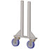 PR040D Pied à 2 roulettes hauteur 0.40 m ASD