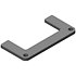 EML 6060/2 1/2 Lest noir 600 x 600 x 30 mm pour embase EML 6060 ASD