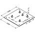 T500FEP100 Embase plate 1m x 1m pour structures ST 500 et SC 500 ASD