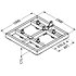 T500FET100 Embase tubulaire 1m x 1m pour structures ST 500 et SC 500 ASD
