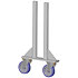 PR100D Pied à 2 roulettes hauteur 1 m ASD