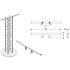 HTZ Barre totem pour structure carrée 290mm ASD