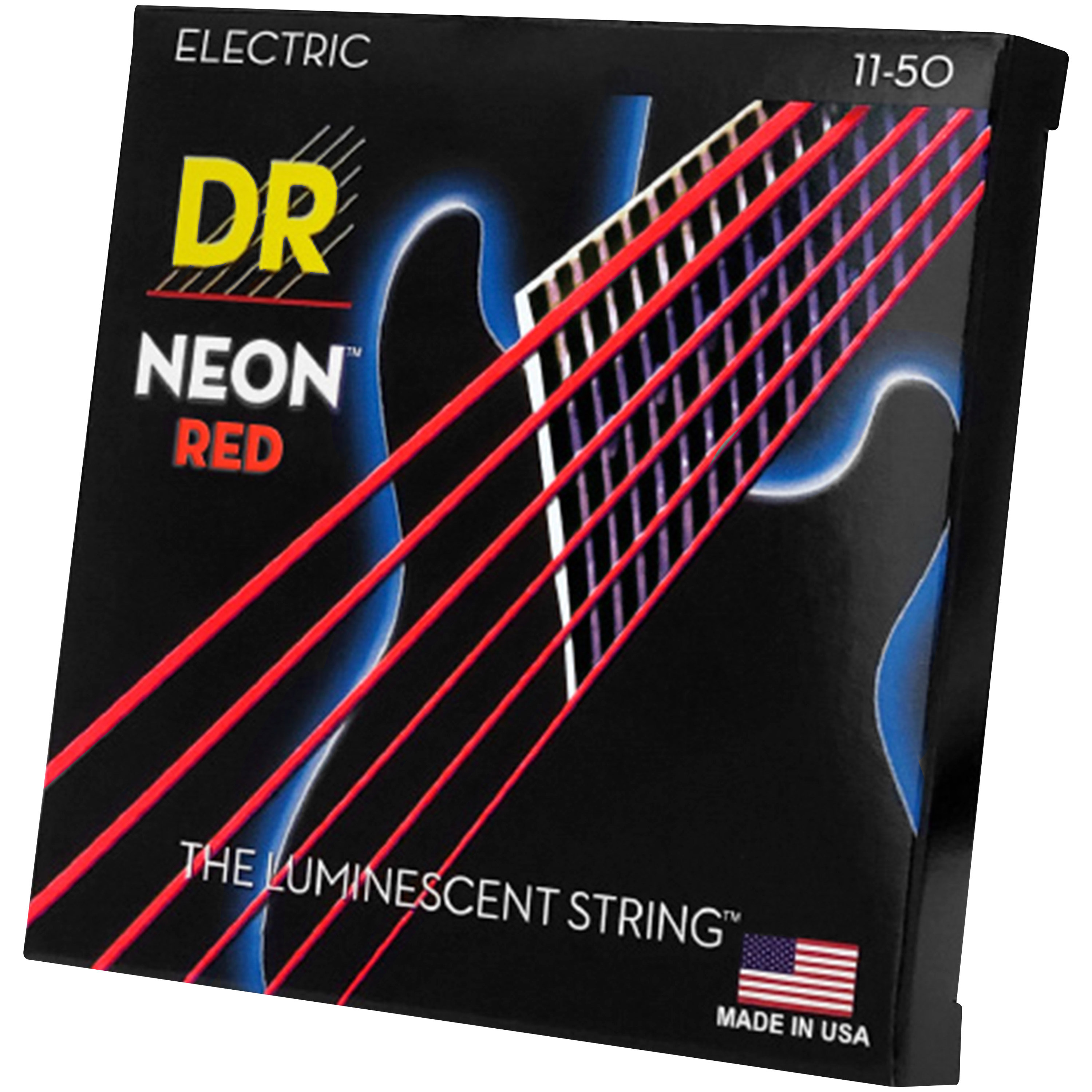 Red Static String DR Strings Hi Def Neon Red 6 Cordes Heavy 11-50 - Cordes guitare ...