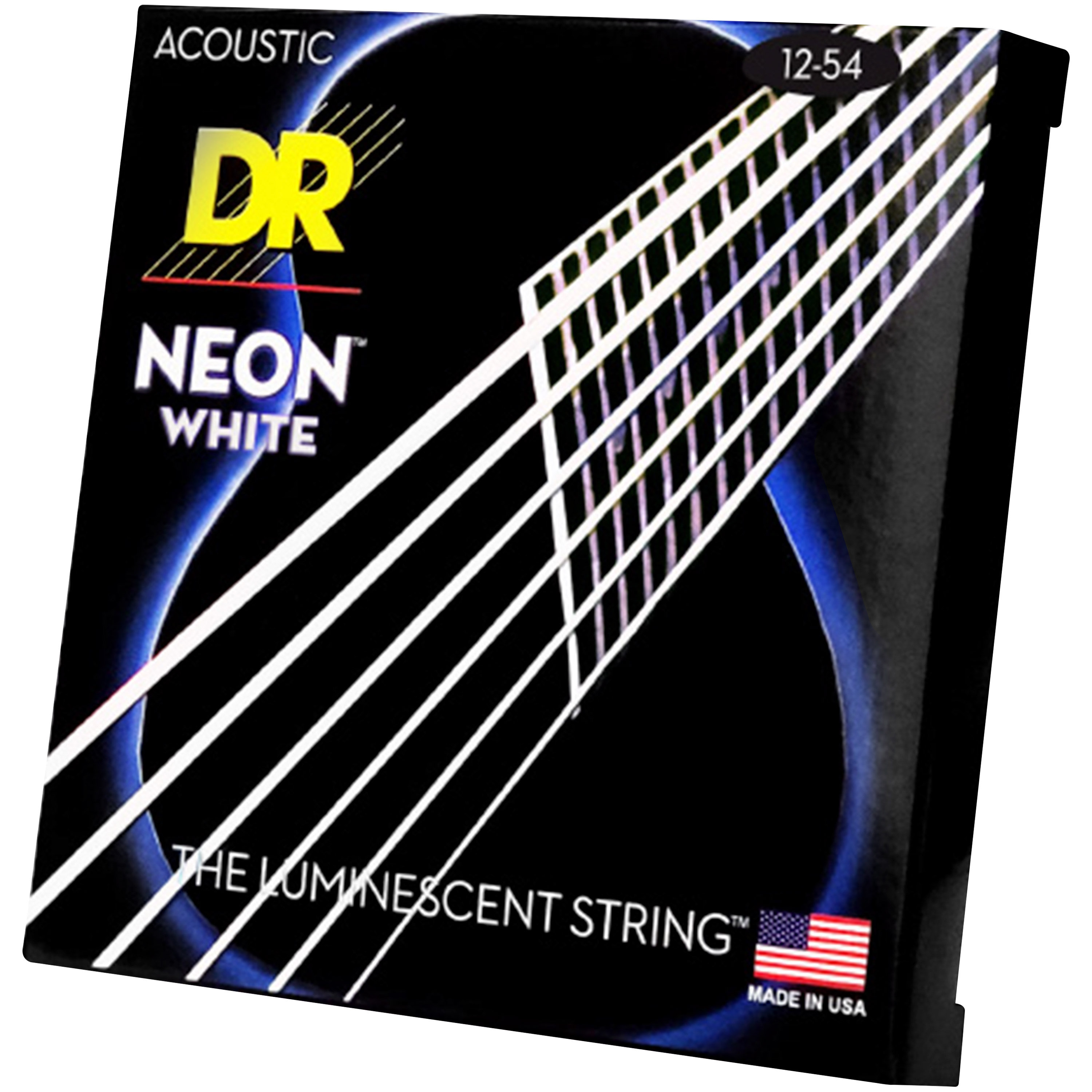 DR Strings Hi Def Neon White 6 Cordes Light 12-54 - Cordes guitare ...