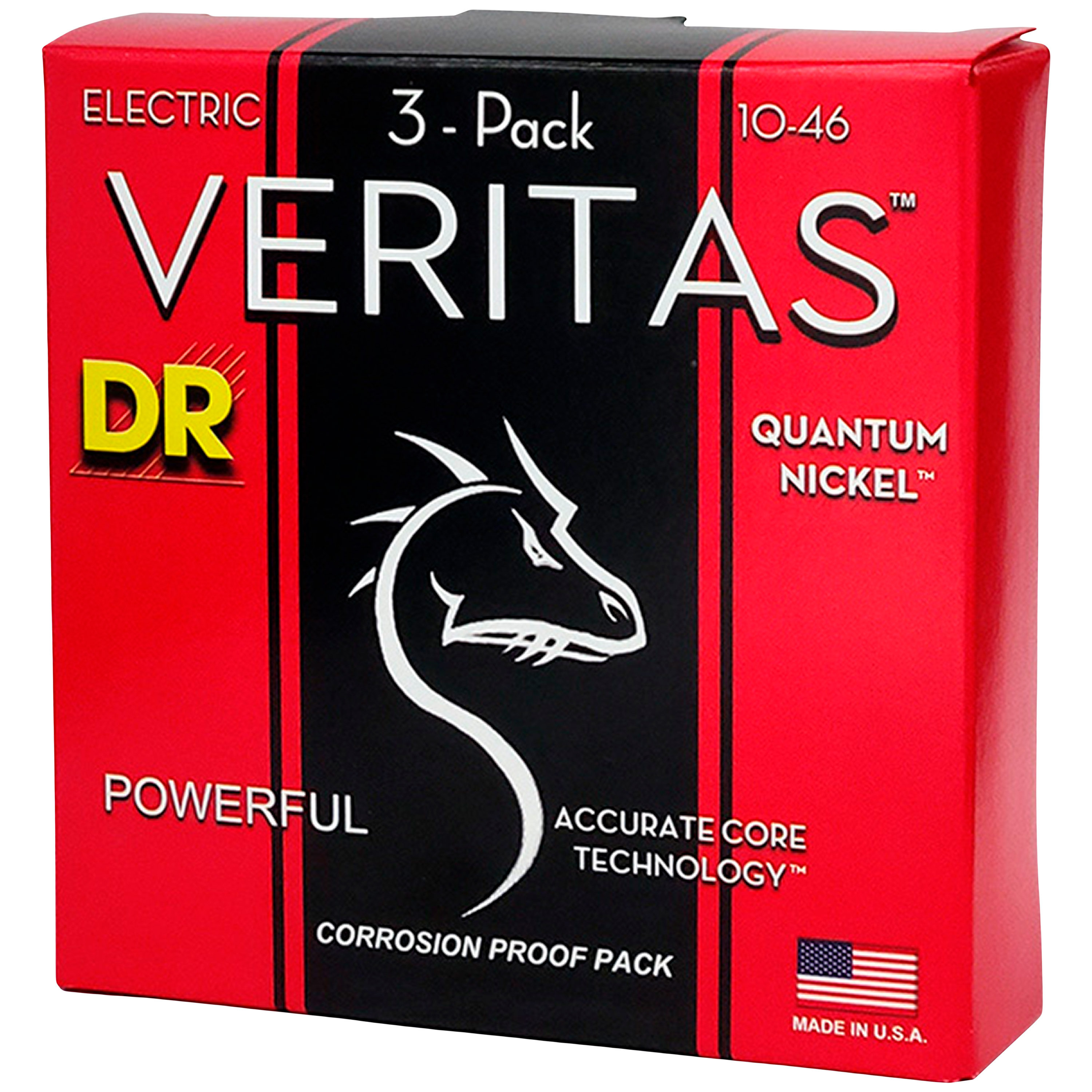 DR Strings Veritas Coated Core Technology Medium 10-46 3 Jeux - Cordes ...