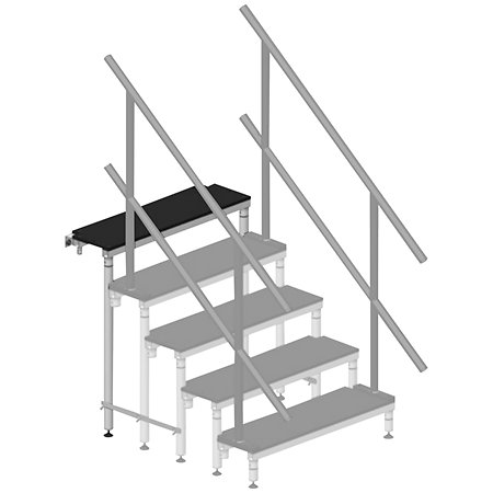 MAR100 Marche pour escalier démontable hauteur 1m ASD