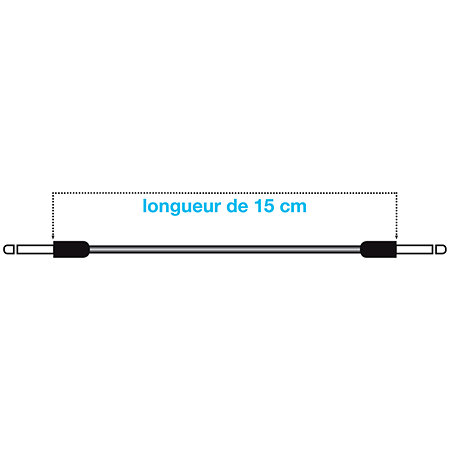 Câble PatchMaster Jacks mâles TS coudés 15 cm Klotz
