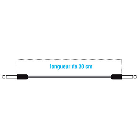 Câble PatchMaster Jacks mâles TS coudés 30 cm Klotz