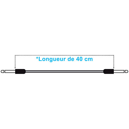 Câble PatchMaster Jacks mâles TS coudés 40 cm Klotz