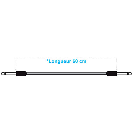 Câble PatchMaster Jacks mâles TS coudés 60 cm Klotz