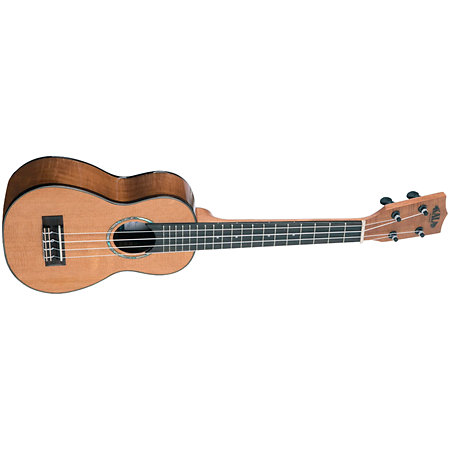 Solid Cedar Top Acacia Soprano Long Neck + Housse Kala