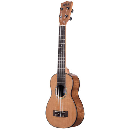 Solid Cedar Top Acacia Soprano Long Neck + Housse Kala