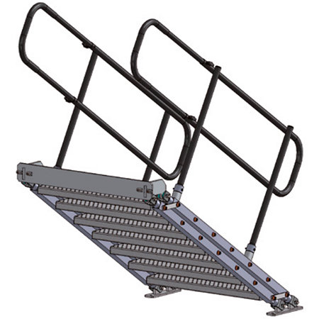 ASD ESC150 Escalier réglable de 1m à 1m40 + garde corps