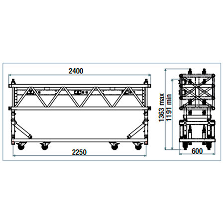 ASD SR6043R Structure aluminium pré-rig
