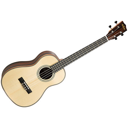 Kala Solid Spruce Top Striped Ebony Baritone EQ + Housse