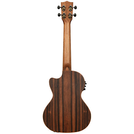 Solid Spruce Top Striped Ebony Tenor Cutaway EQ + Housse Kala