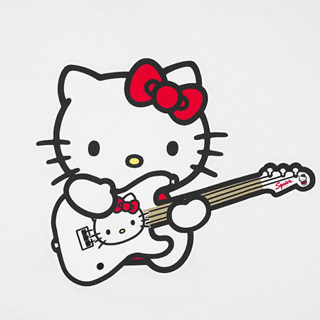T-shirt Fender x Hello Kitty Logo Tee, White, S Fender