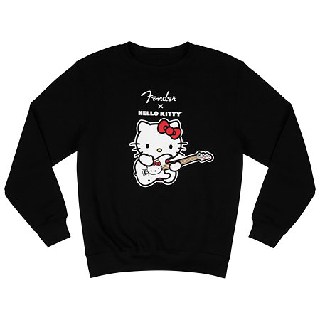 Fender Pull Fender x Hello Kitty Crewneck Logo Sweatshirt, Black, S