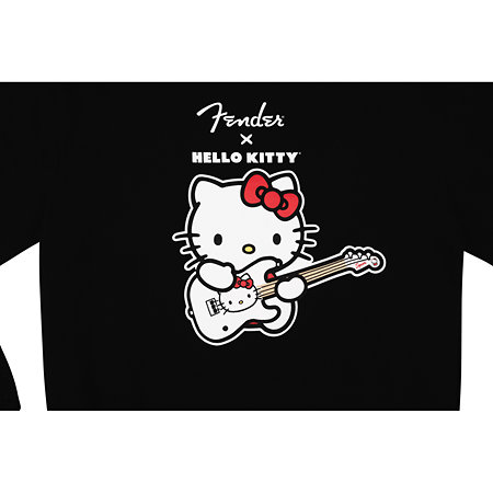 Fender Pull Fender x Hello Kitty Crewneck Logo Sweatshirt, Black, M