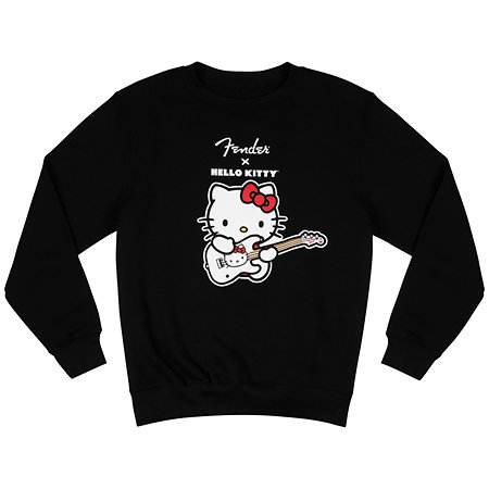 Fender Pull Fender x Hello Kitty Crewneck Logo Sweatshirt, Black, L