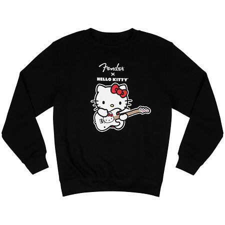 Fender Pull Fender x Hello Kitty Crewneck Logo Sweatshirt, Black, XL