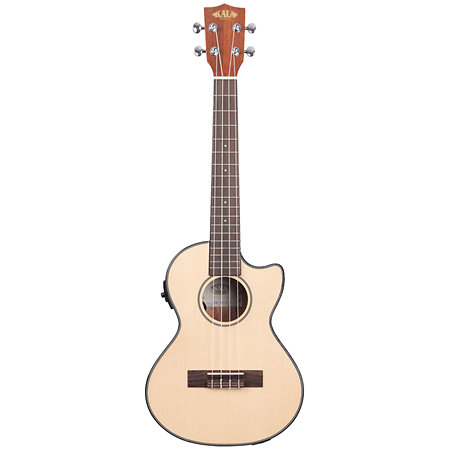 Solid Spruce Top Mahogany Tenor Cutaway EQ + Housse Kala