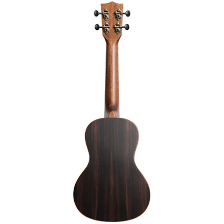 Solid Spruce Top Striped Ebony Concert + Housse Kala
