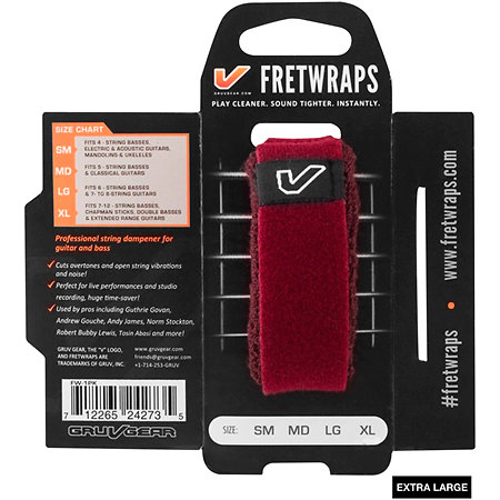 Gruv Gear FretWraps Wine Burgundy Extra Large