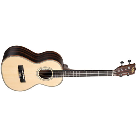 Kala Solid Spruce Top Striped Ebony Tenor + Housse