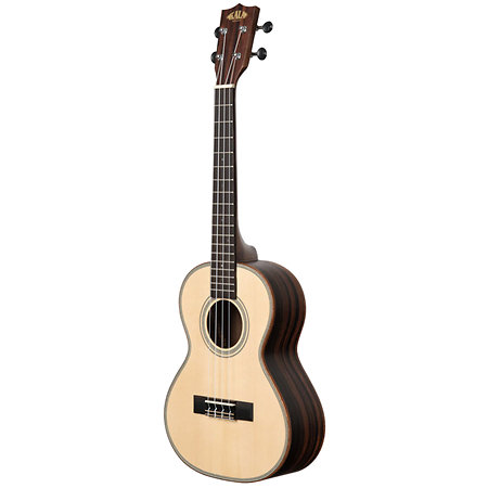Solid Spruce Top Striped Ebony Tenor + Housse Kala